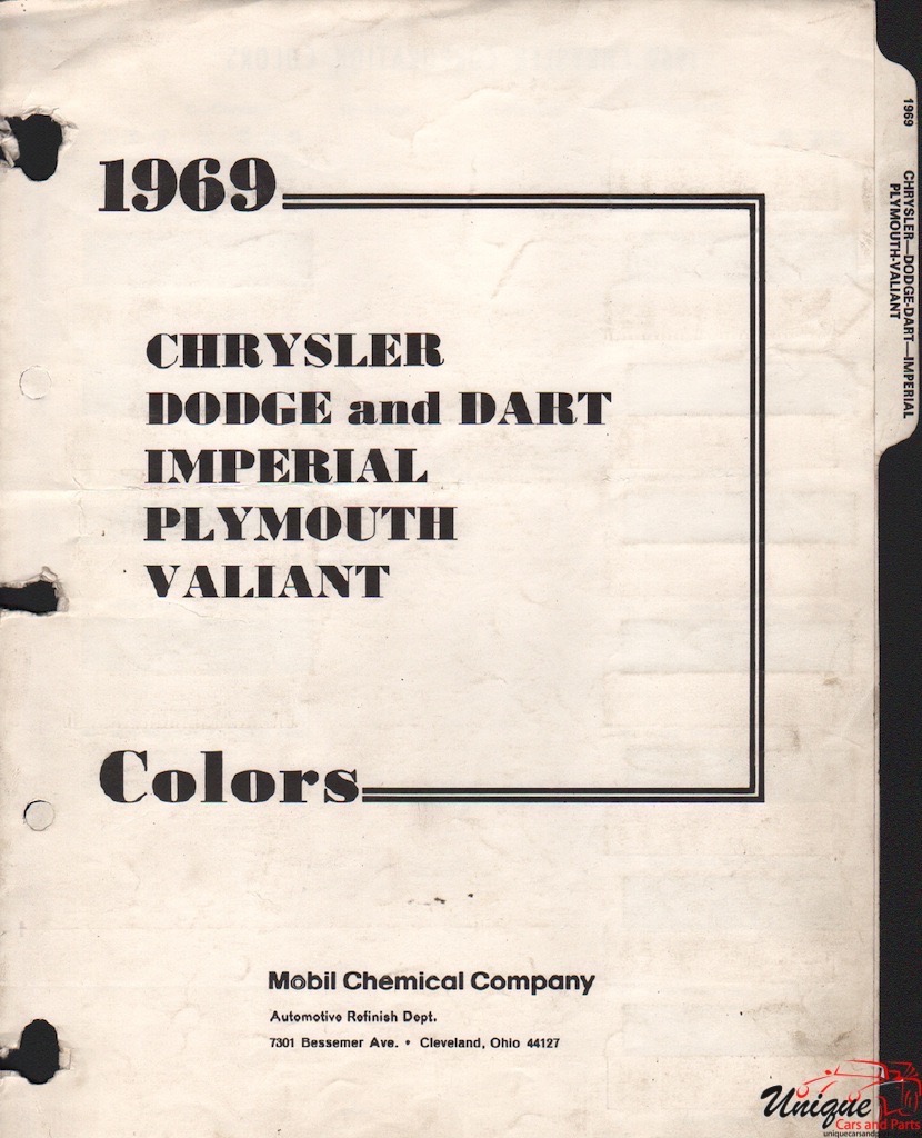 1969 Chrysler Paint Charts Arco 1